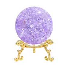 LONGWIN 60mm Ice Cracked Crystal Ball Decorative Glass Ball Home Decor Orname...