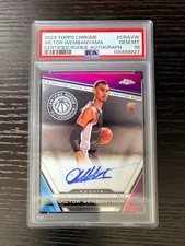 2023 Topps Chrome Victor Wembanyama RC Auto #CRAVVW PSA 10 Rookie Card From JP. rookie card picture