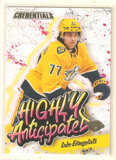 Luke Evangelista 2023-24 UD Credentials Highly Anticipated RC #38 Predators