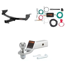 CURT Trailer Hitch Tow Package With 2in Receiver, Wiring, 45295 Ball Mount-13204