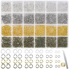 2840 Pieces Jump Rings for Jewelry Making, Open Jump Rings for Jewelry Making S