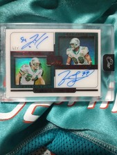 Zach Thomas Jason Taylor dual on card auto Panini One Plus One Signatures RED