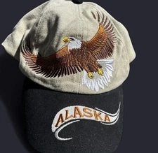 Arctic Circle Embroidered Baseball Cap American Eagle Alaska 100% Cotton