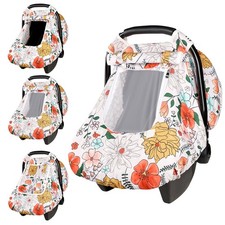 Baby Carseat Cover Girls, Pea Pod Infant Car Seat Covers Canopy for Newborn w...