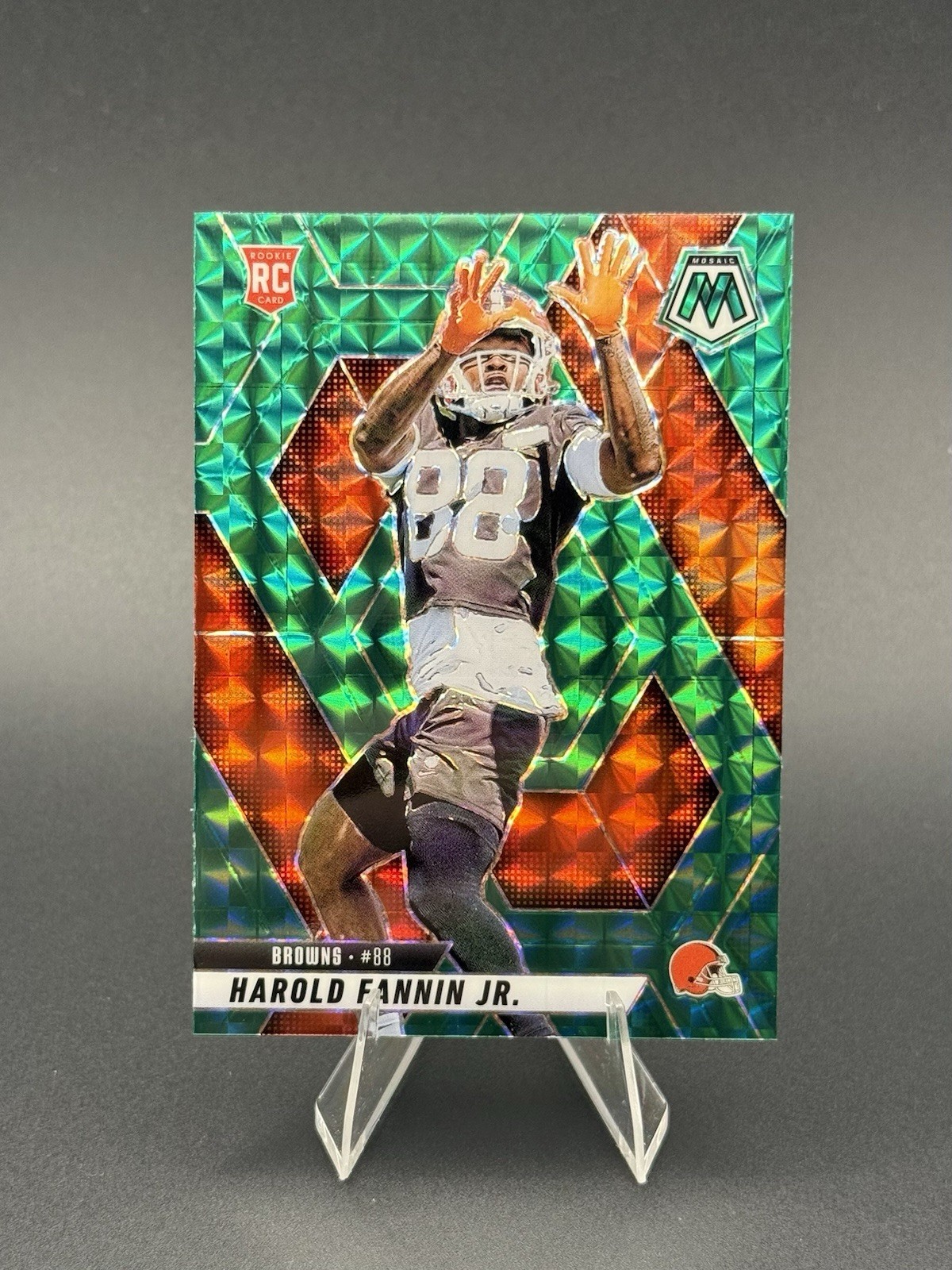 2025 Panini Mosaic - Harold Fannin Jr #384 Green Mosaic Prizm (RC)