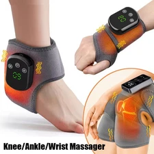 Electric Heated Vibration Knee/Ankle/Wrist Massager 5Speed Infrared Hot Compress