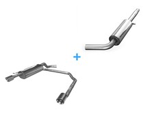  Edelstahl Duplex Komplettanlage R32-Design VW Golf 4 je 90mm doppelwandig