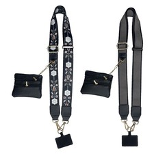 Phone Strap with Zippered Pouch Adjustable Sling Clip Phone Strap with greater