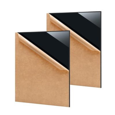 2 Pack Opaque Black Acrylic Sheet 12x16 Inch 3mm Thick Plexiglass Board