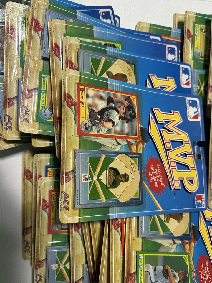 1990 MLB MVP Coleccionista Pin/Carta Serie Jugadores de Grandes Ligas Lote de 91 Nolan Ryan Foto 2 de 4