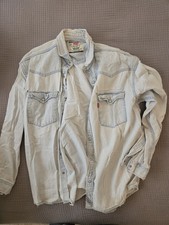 vintage levis pearl snap western shirt mens