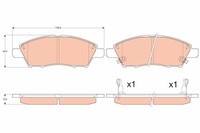 Bremsbelagsatz Scheibenbremse TRW GDB3613 BremsbelÄGe Belagsatz