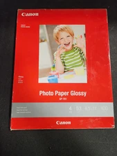 Canon GP-701 Glossy Photo Paper – 8.5" x 11" 100 Sheet Pack, Opened ~20 Sheets