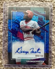 2026 Topps Finest George Foster #FMA-GF Auto Blue Mini-Diamonds /150 Reds