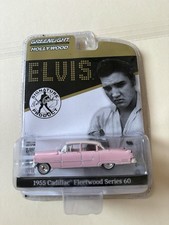 Greenlight Hollywood Elvis Cadillac Fleetwood Series 60 1:64 Diecast Pink White
