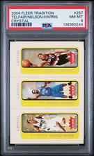 2004 Jameer Nelson Sebastian Telfair Devin Harris Crystal Rookie /25 PSA 8 POP 1
