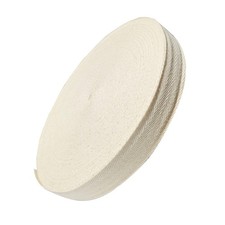 55 Yards Cotton Twill Tape Ribbon 1-1/2 inch, Soft Natural bias Tape Herringb...
