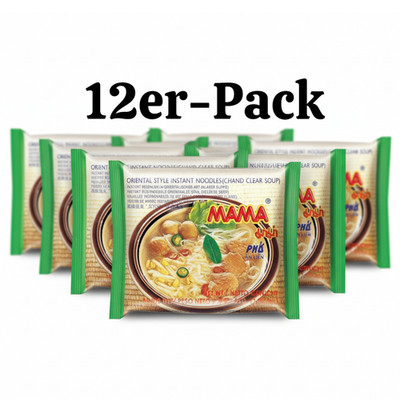 12er-Pack MAMA Instant Reisnudeln Chand Klare Suppe 55g