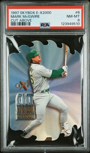 1997 Skybox E-X 2000 Cut Above #6 Mark Mcgwire Cut Above PSA 8