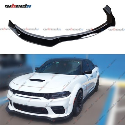 For 20-2023 Dodge Charger SRT Widebody Hellcat Scat Gloss Black Front Bumper Lip