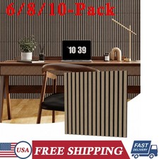 6/8/10-Pack Wood Acoustic Wall Panels 23.6 x 23.6 Inch Decorative Wall Covering