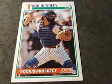 1991 Score #340 Todd Hundley New York Mets Baseball Rookie Card MT. rookie card picture