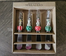 Snowmen Snowman Butter Cheese Spreaders Boston Warehouse NIB set of 4