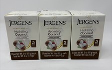6 Bars JERGENS Mild Soap Hydrating Coconut 3 Packs Net Wt 3 OZ Each Soap Bar