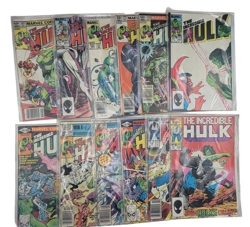 The Incredible Hulk Comic Book Lot Of 12 Marvel Vintage Issues Collectible Set
