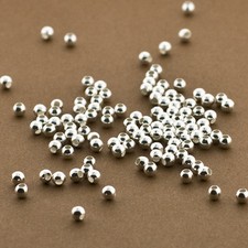 200pc, 3mm Beads, Sterling Silver, Seamless, Polished, Wholesale Lot, Spacers