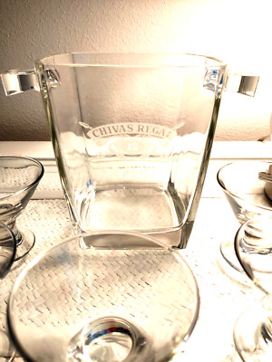 Chivas Regal ice bucket and 5 shot glasses NEW FRANCE
