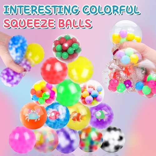 Ultimate Stress Relief Balls Set - 54 Squishy, Non-Toxic Fidget Balls for Gifts - Picture 7 of 9
