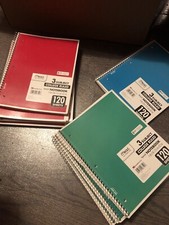 Lot Of 8 Mead 3 Subject Wirebound College Ruled Notebook,120 Sheets,8-1/2 x 11in
