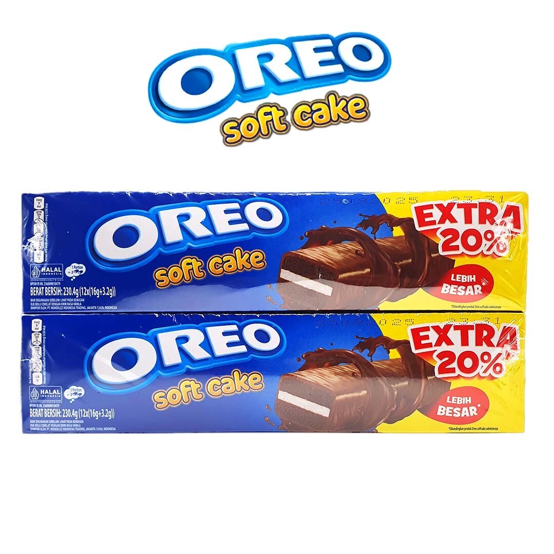 JUEGO DE 2 Oreo Soft Cake sabor chocolate - 20% extra (12 piezas x2) | DHL EXPRESS