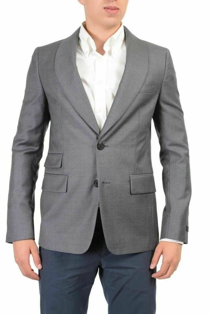 Мужской блейзер Prada из 100 шерсти серого цвета на двух пуговицах цена US 38R IT 48R 200090₽