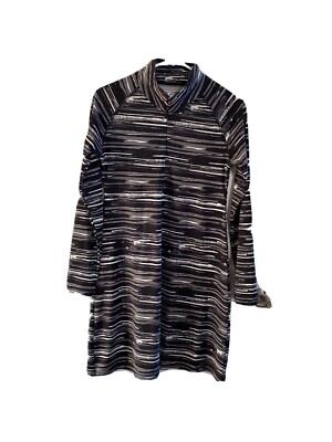 black and white striped fit and flare dress EXPRESS Fit and Flare Dress Striped Black & White Medium M NEW! $80