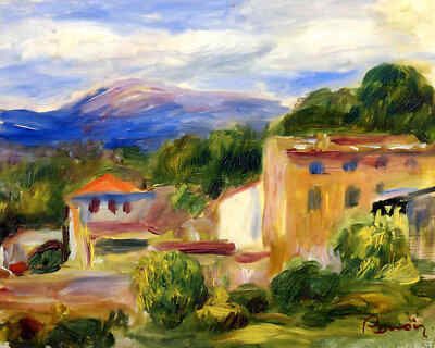 Cagnes Landscape Painting by Pierre-Auguste Renoir 8x10'' Art Print - Acid Free
