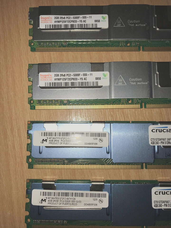 12Gb (2x 4Gb + 2x 2GB) Server Ram Memory Dell PowerEdge 1950 2950 2900 6950 M600 - Image 2 of 2