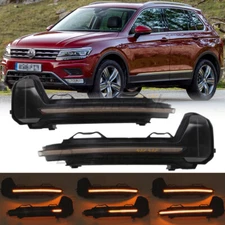LED Side Mirror Light For VW Tiguan MK2 17-19 W/ Sequential Dynamic Turn Signal