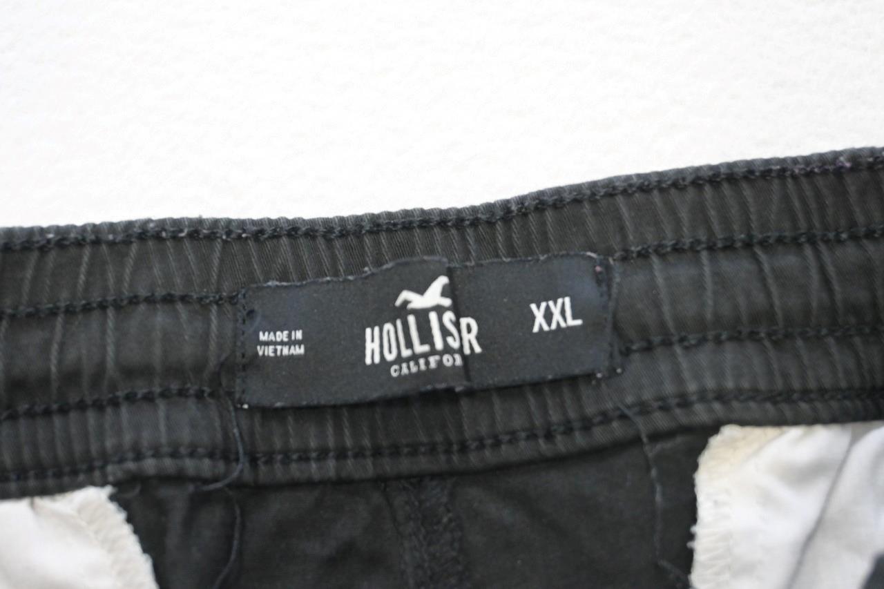 Hollister Khaki Jogger Cargo Shorts Stretch Waist Bla… Gem