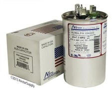 45 7.5 uF MFD x 370 / 440 VAC Motor Run Capacitor AmRad USA2233 - Made in USA