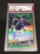 2019 Finest Fernando Tatis Jr. Auto Green Wave Ref /99 PSA 9 Mint RC Rookie Card