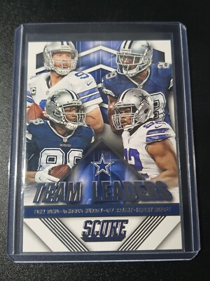 Romo, Murray, Bryant, Mincey - Score Football 2015 - Cowboys - Team Leaders 