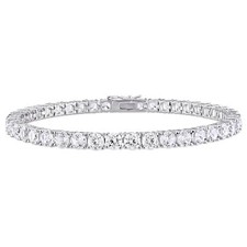 14.25TCW White Sapphire 7.25-inch Tennis Bracelet