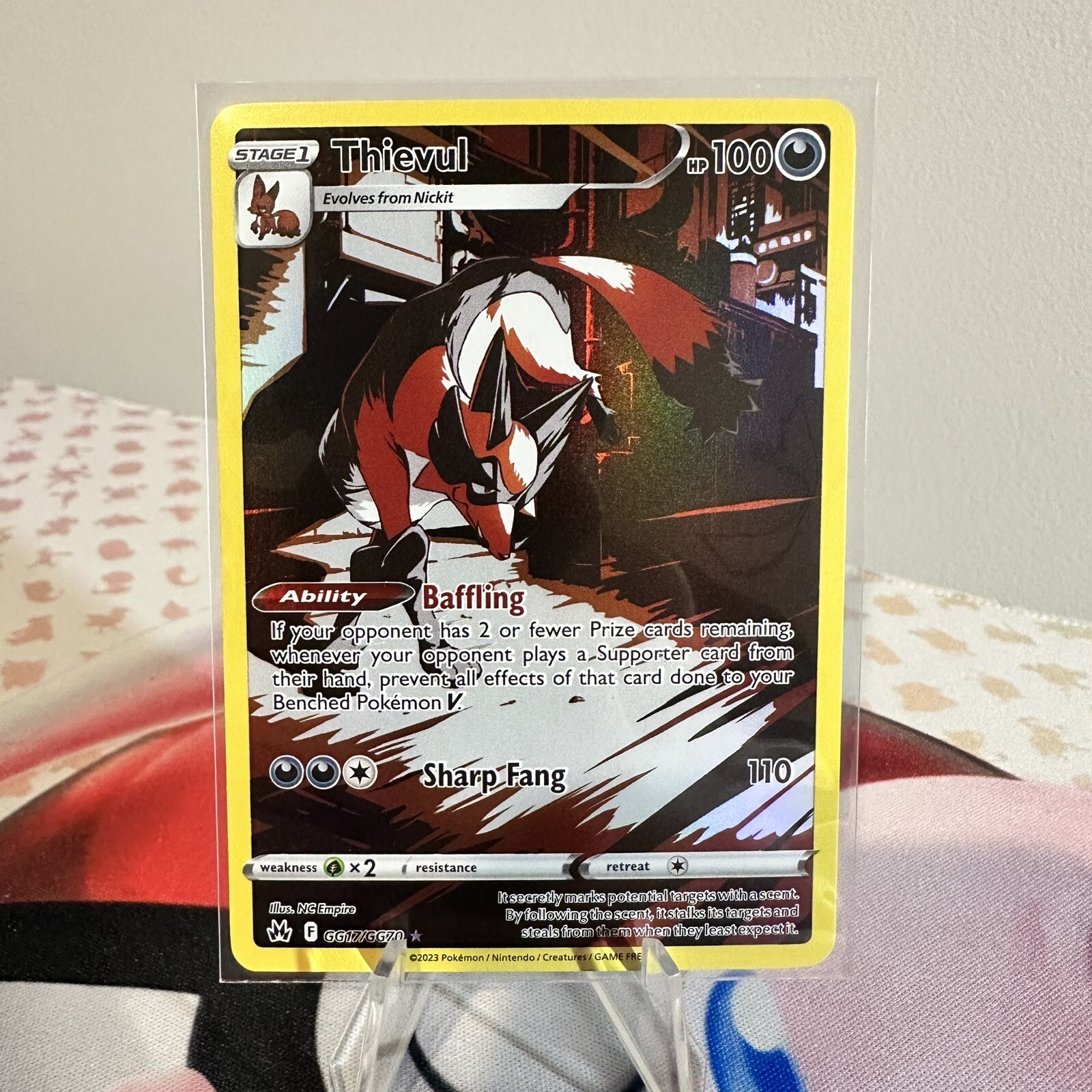 Thievul - GG17/GG70 Crown Zenith GALARIAN GALLERY Pokemon - NM/MINT