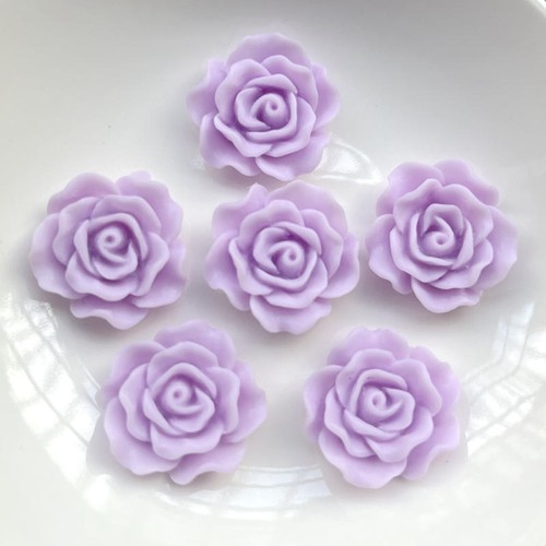 10pcs 23mm Flat Back Resin Cabochon Scrapbook 3D Resin rose Flowers DIY decor - Picture 15 of 22