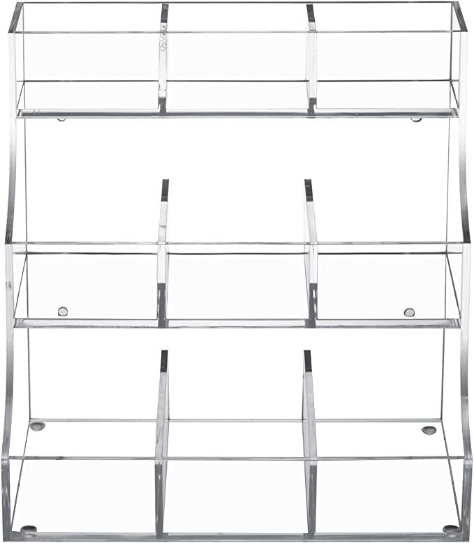 Clear Acrylic 3 Tier Tea Bag Organizer, Countertop/Wall Mounted Teabag Holder