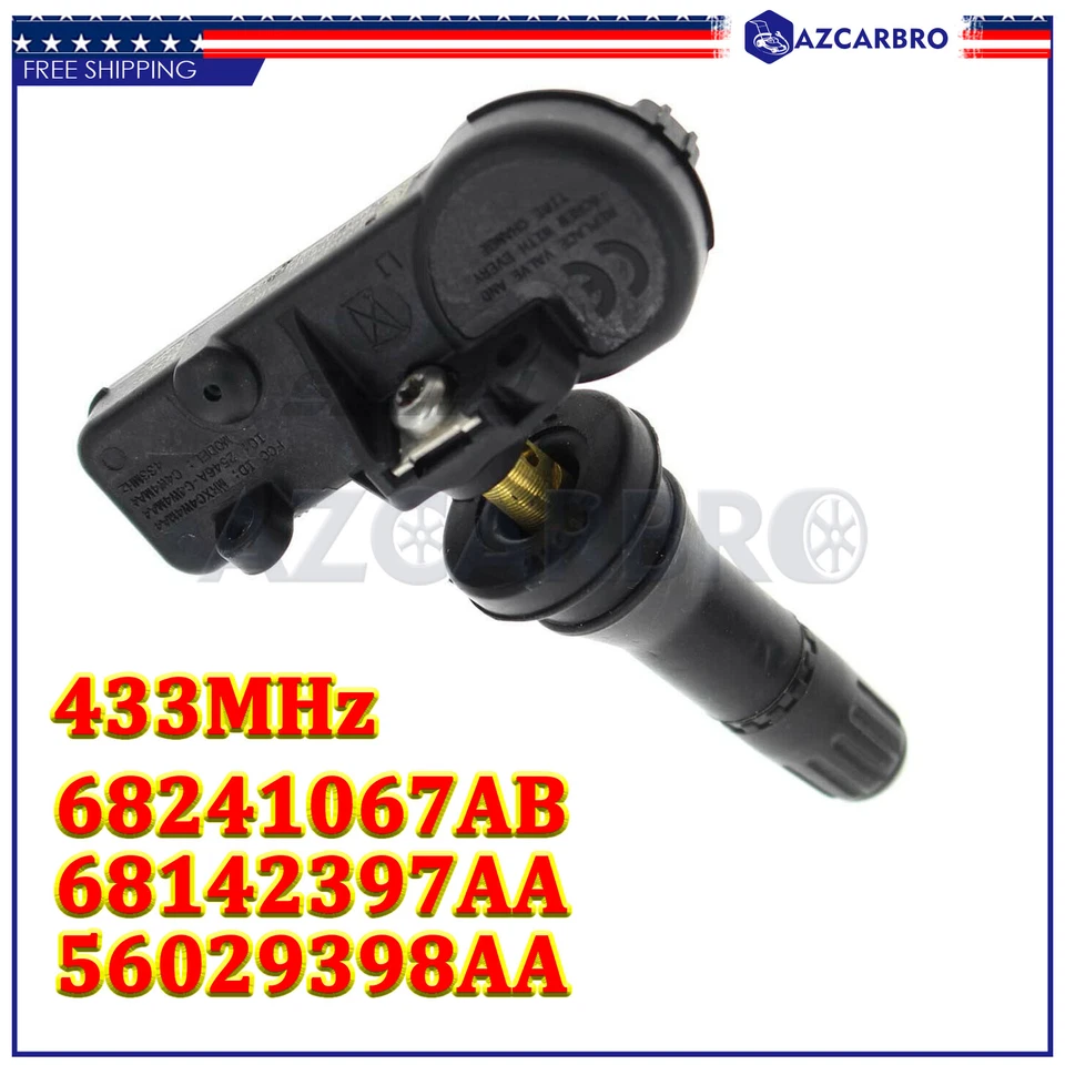 Sensor de presión de neumáticos 433MHZ TPMS 56029398AB apto para Dodge RAM 1500 2500 2011-2013 Foto 4 de 4
