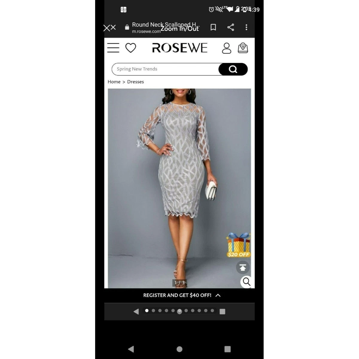 Rosewe evening dresses cheap