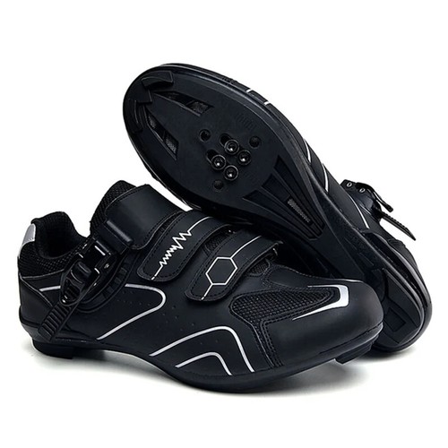 Men's Women's Cycling Self Locking Sneaker Mtb Road Bicycle Flat Cleat Shoes - Picture 14 of 24